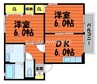 リベルテ　Ｂ棟 2DKの間取り