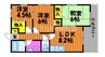 テラスハマA 3LDKの間取り