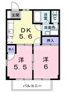 エトワール 2DKの間取り