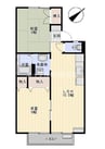 パピヨン虫明 2LDKの間取り