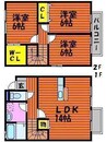 レジデンス平田 3LDKの間取り