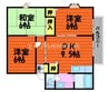 サンビレッジ安江Ａ棟 3DKの間取り