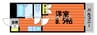 ブロードヒルⅡ 1Kの間取り