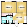 古谷ハイツ 2DKの間取り