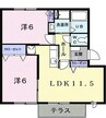 パストラルⅠ 2LDKの間取り