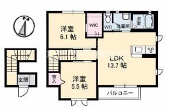 間取図 シャルマン　A棟