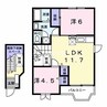 イースト２１ 2LDKの間取り