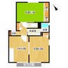 サンクレメンテ　D棟 2DKの間取り