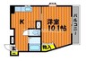 デューク白楽町Ⅱ 1Kの間取り