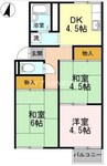 コーポ岡部　B棟 3Kの間取り