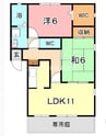プラザ元町 2LDKの間取り