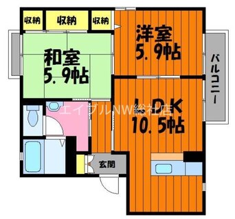 間取図 ビックイーストⅡ　B棟