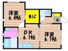 プラージュ 2DKの間取り