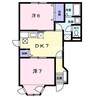 ウィスタリア 2DKの間取り