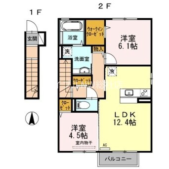 間取図 オークス金子　Ｄ棟