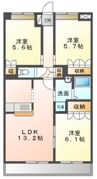 メルヴェイユ 3LDKの間取り