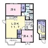 ヴィラフロ－ラＤ 2LDKの間取り