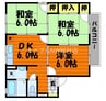 プレジール清音　A棟 3DKの間取り