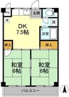えきまえマンション 2DKの間取り