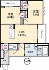 シャーメゾンステージ大島 2LDKの間取り