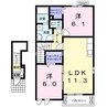 シーネックＡ 2LDKの間取り