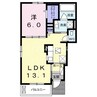 マイフ 1LDKの間取り