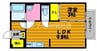 パーチュ　オーラ　A棟 1LDKの間取り