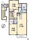 リアンスール 2LDKの間取り