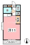 ぱんぷきんはうす 1Rの間取り