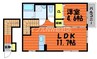 セントラルコーポ 1LDKの間取り