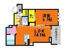 アルネスト 1LDKの間取り