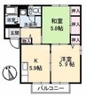 メゾン武智　C棟 2Kの間取り