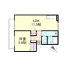 プレジール富井　B棟 1LDKの間取り