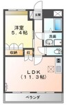 プロスペリティー 1LDKの間取り