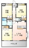 リッチフィールド 3LDKの間取り