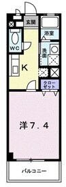 彩ｓａｉ 1Kの間取り