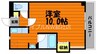 スカイコートマンションⅠ 1Kの間取り