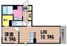 エムズコート 1LDKの間取り