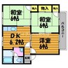 プロムナードＤ棟 3DKの間取り