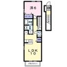 エスポワールＢ 1LDKの間取り