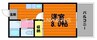 コーポ青江 1Kの間取り