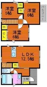 ラフィネ浜 3LDKの間取り