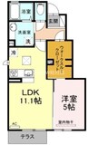シンシアナガセ 1LDKの間取り