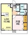 エルドラードＡ棟 1LDKの間取り