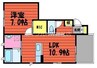 プロヌーブKEN　Ｂ棟 1LDKの間取り