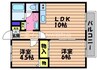 エスポワール21 2DKの間取り