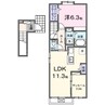 アスカ　Ｂ 1LDKの間取り