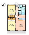 カーサ愛　２番館 2LDKの間取り