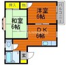 ファミール山岡 2DKの間取り