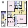 スクエア・アヴニ－ル 3LDKの間取り